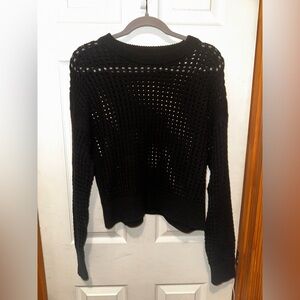 Old Navy Black Crew Neck Knit Sweater